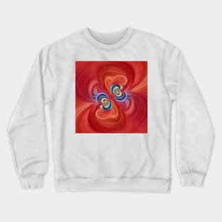 shades of scarlet yellow and red twisting cyclone style design Crewneck Sweatshirt